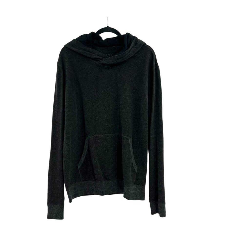 Atm Anthony Thomas Melillo Hoodie Sweatshirt Patch Sleeve Gray‎ Black Size XL